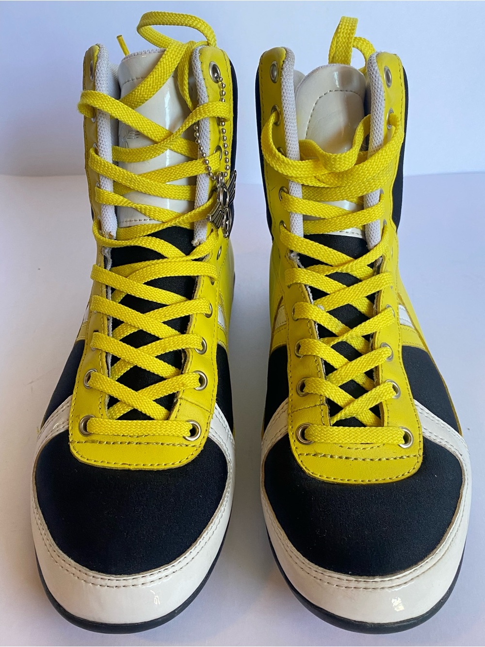 Creative Recreation High Top Sneakers Yellow Black Women’s Size 8